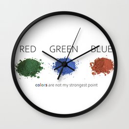 funny digital concept about colorblindness Wall Clock