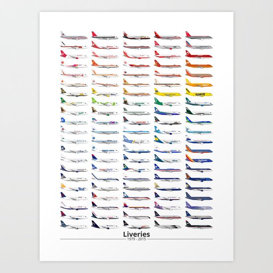 Liveries (by color) Art Print