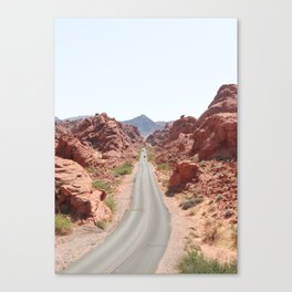 Roads Of Nevada Desert Picture | Valley Of Fire State Park Art Print | USA Travel Photography Canvas Print