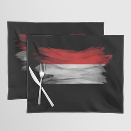 Yemen flag brush stroke, national flag Placemat