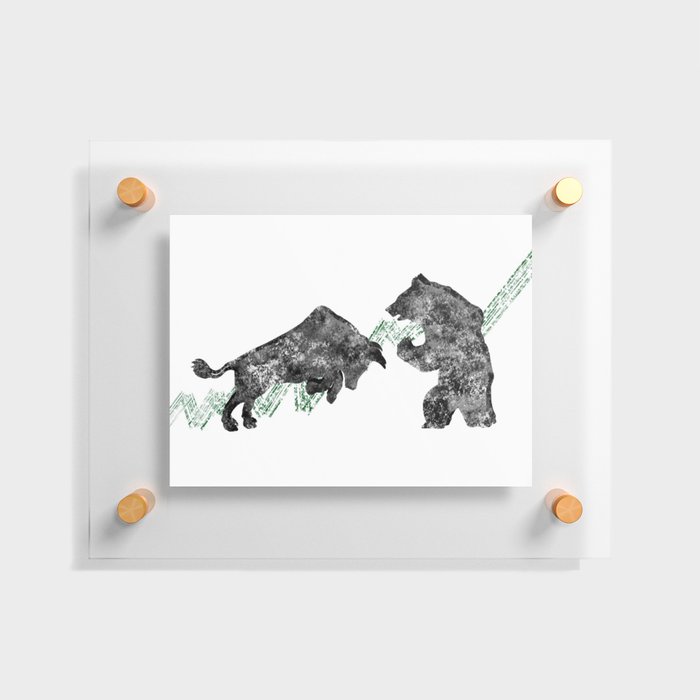 Bear vs. Bull #3 Floating Acrylic Print