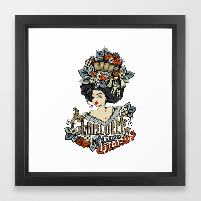 Charlotte Aux Fraises Framed Art Print By Rosekipik Society6