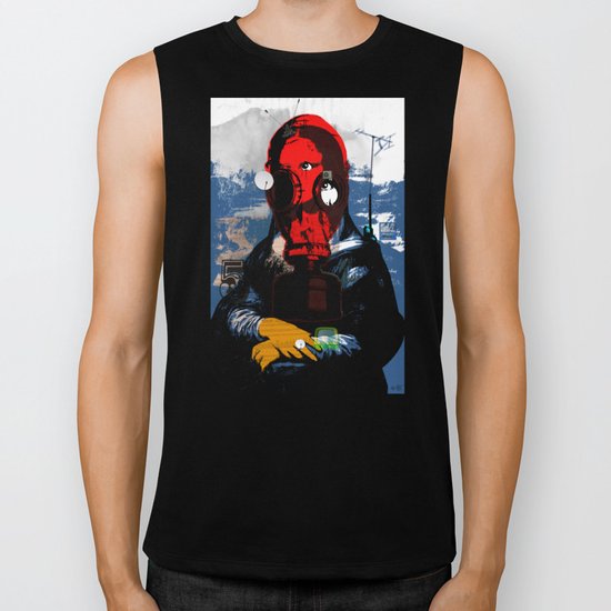 Mona Gasa StreetPunkArt 3 Biker Tank
