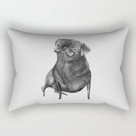 Le Carlin Noir Rectangular Pillow