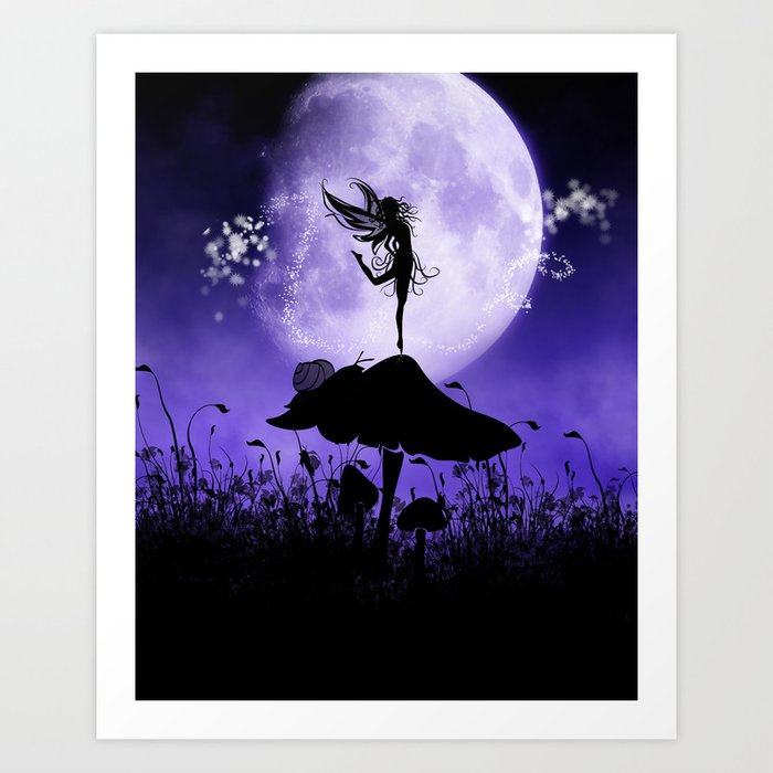 Download Fairy Silhouette 2 Art Print by simonegatterwe | Society6