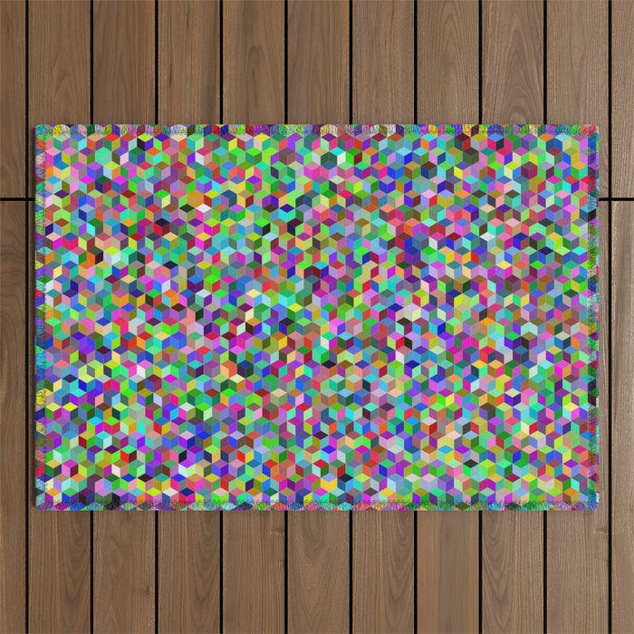 Colorful Diamonds Outdoor Rug