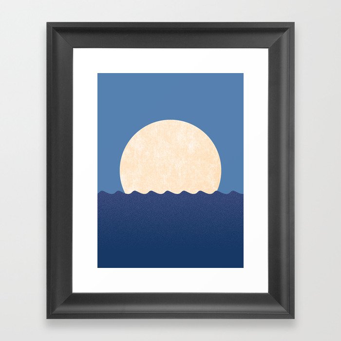 Moonrise Night Sky Framed Art Print