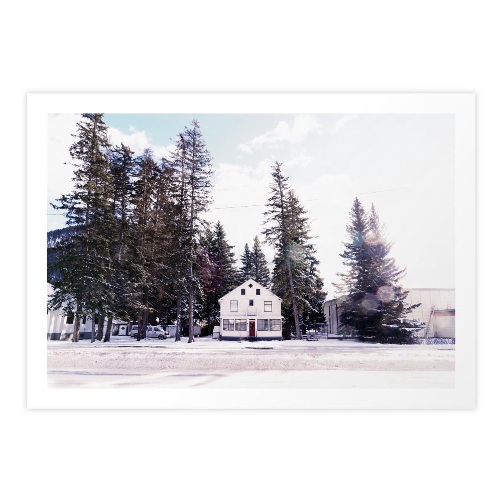 Tiny Cottage in the Middle of Banff Art Print by alexandrakduggan