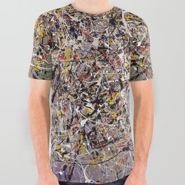 Intergalactic - Jackson Pollock style abstract painting by Rasko All Over Graphic Tee