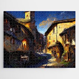 Walking through a medieval Italian village Jigsaw Puzzle
