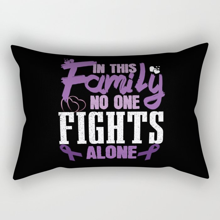 Purple No One Alone Pancreatic Cancer Awareness Rectangular Pillow