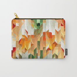 Geometric Tiled Orange Green Abstract Design Carry-All Pouch | Greenorangedecor, Wallhangings, Laptopsleeves, Bedding, Wallclocks, Towels, Coasters, Servingtrays, Curtains, Bathmats 