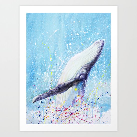 Humpback whale Art Print