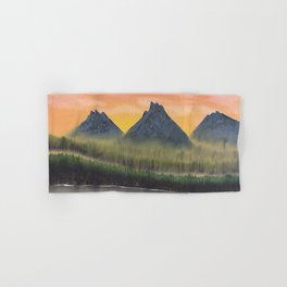 Three Steady Mountains by Hafez Feili Hand & Bath Towel