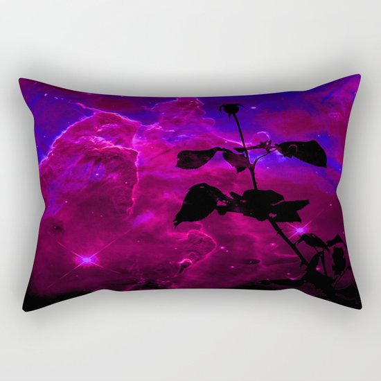 A Rose in Space Rectangular Pillow