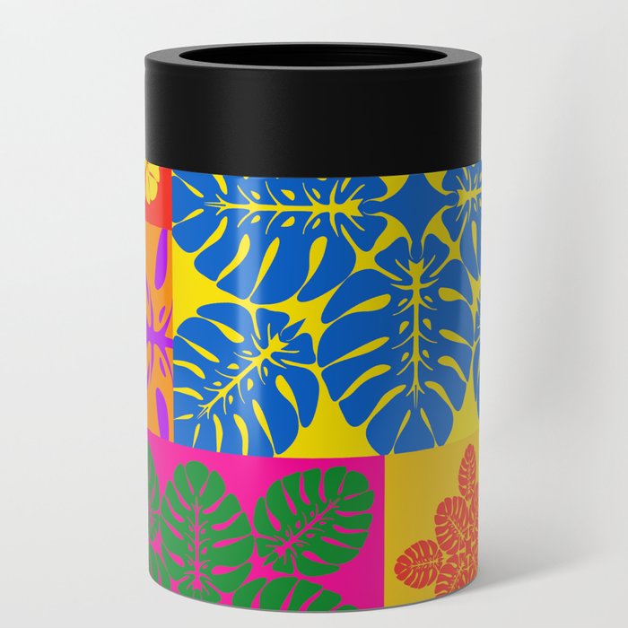 Monstera Quilt Pattern 8 Can Cooler