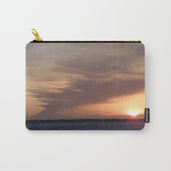 Mt. Redoubt Ashflow at Sunset #1 Carry-All Pouch