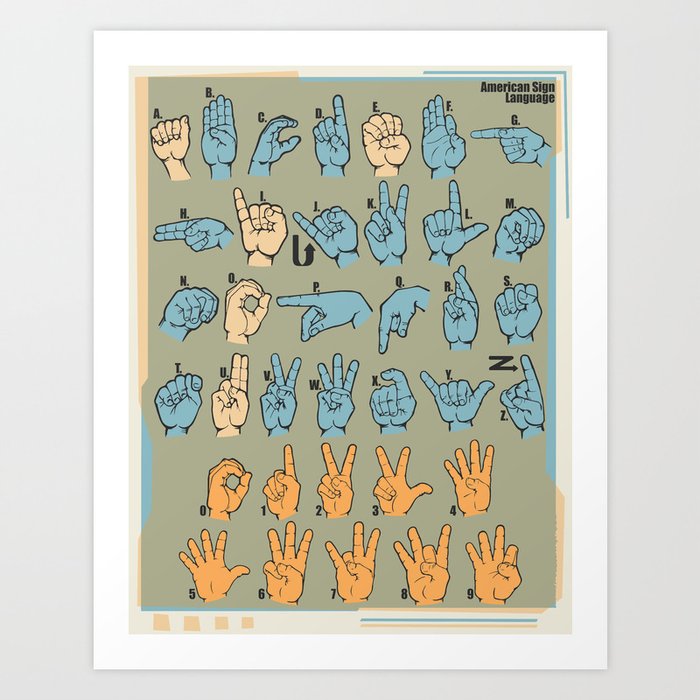 American Sign Language Art Print