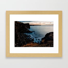 Iceland sunset / long exposure / sea view / Fine Art Travel Photography  Framed Art Print