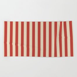 Vintage pink stripes Beach Towel