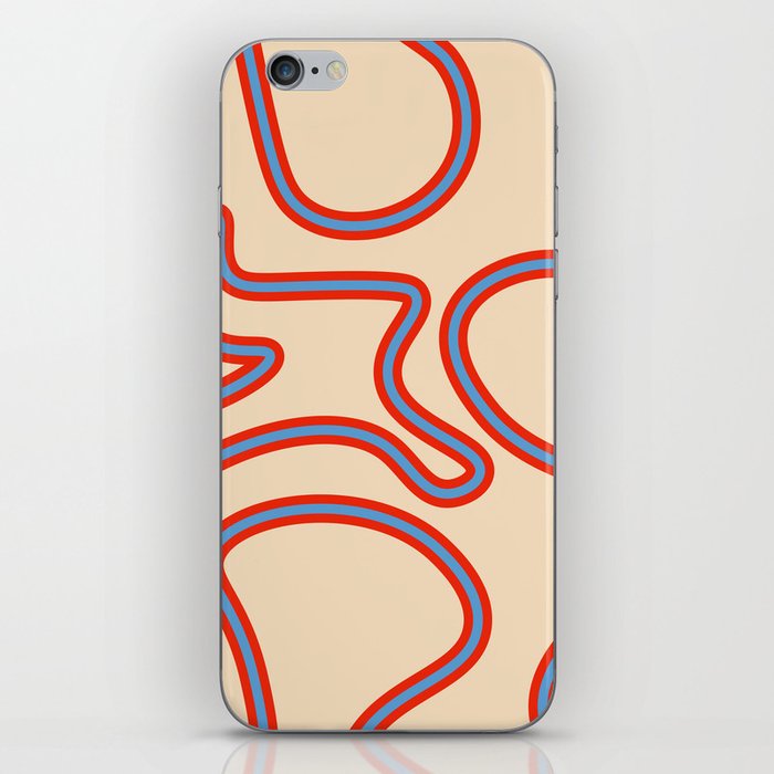 Abstract Mid century modern lines pattern - Dutch White iPhone Skin