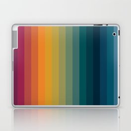 Colorful Abstract Vintage 70s Style Retro Rainbow Summer Stripes Laptop Skin