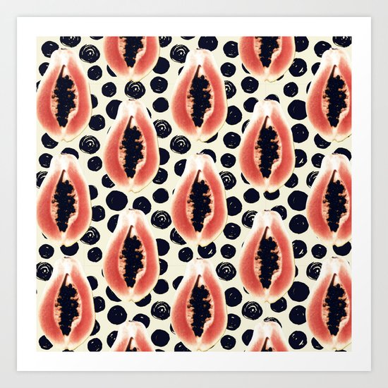 papaya pattern Art Print