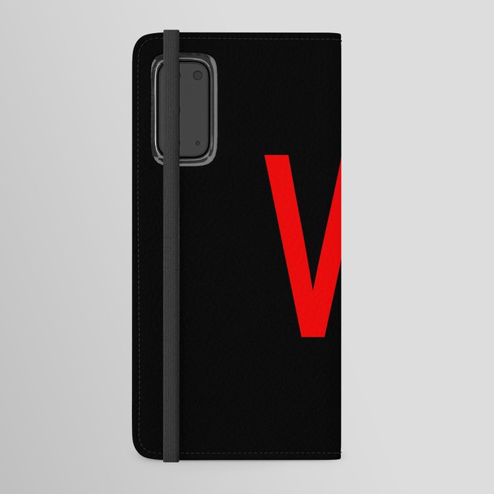 LETTER W (RED-BLACK) Android Wallet Case