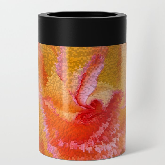 Perfect abstract yellow rose garden blossom Can Cooler