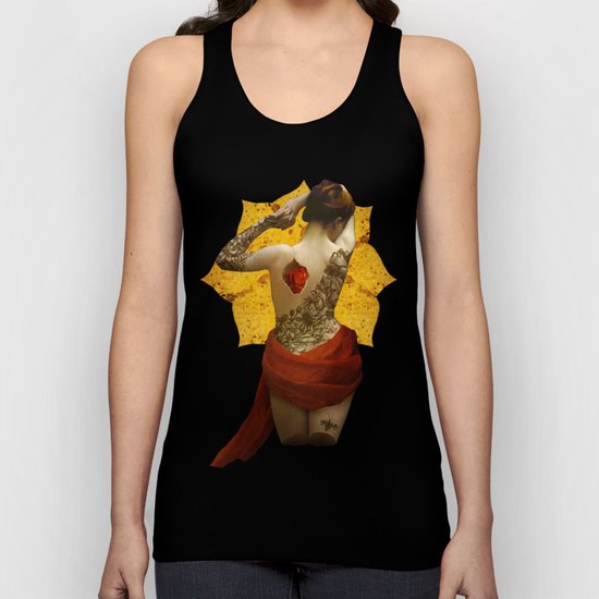 My Heart The Rose Unisex Tank Top