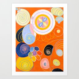 Hilma af Klint (Swedish, 1862-1944) - The Ten Largest, No. 3, Youth (from Group IV) - 1907 - Abstract, Symbolic painting - Tempera on paper - Digitally Enhanced Version - Art Print