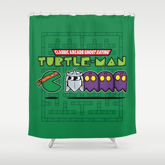 Hero in a Pac-Shell (Mikey) Shower Curtain