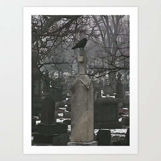 Gothic Scribbles Art Print