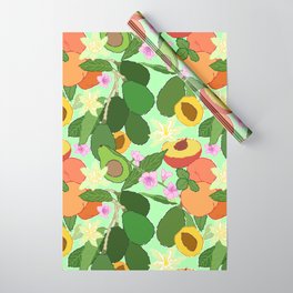 mint floral wrapping paper