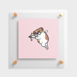 English Bulldog Cupid Floating Acrylic Print