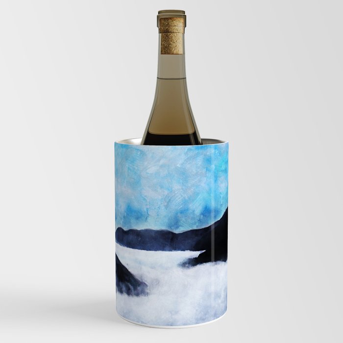 Photo of clouds and montain painting imitation Wine Chiller