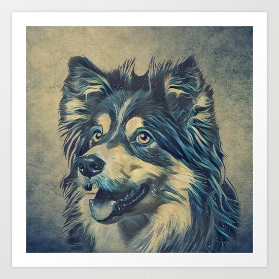 Shetland Sheepdog Painting Art Print