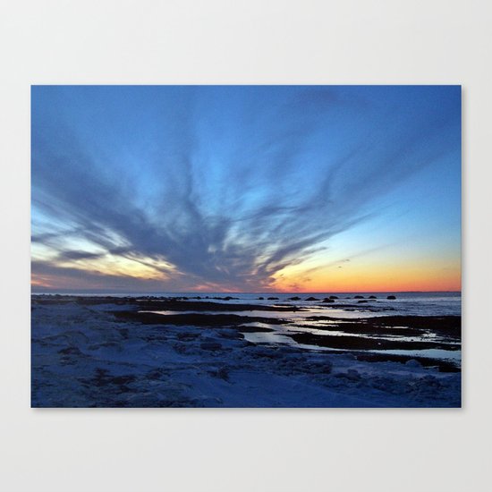 Cloud Streaks at Sunset Canvas Print
