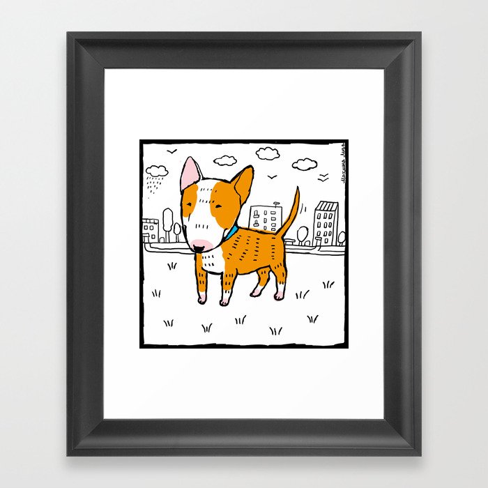 bull terrier Framed Art Print