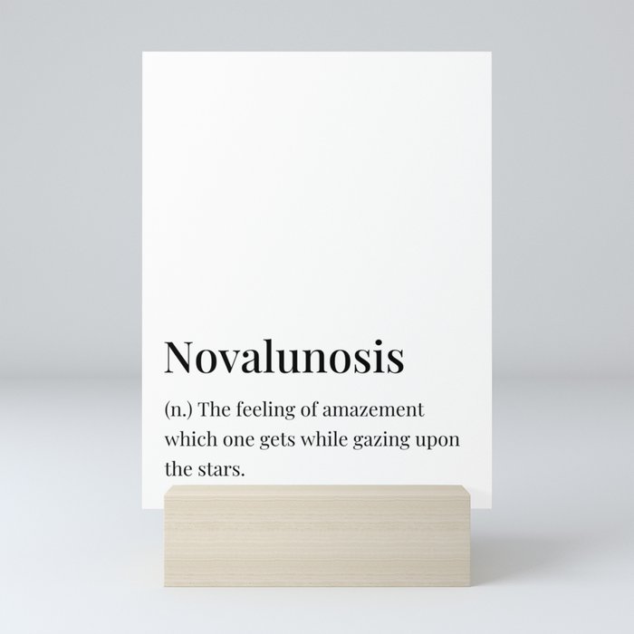 Novalunosis definition Mini Art Print