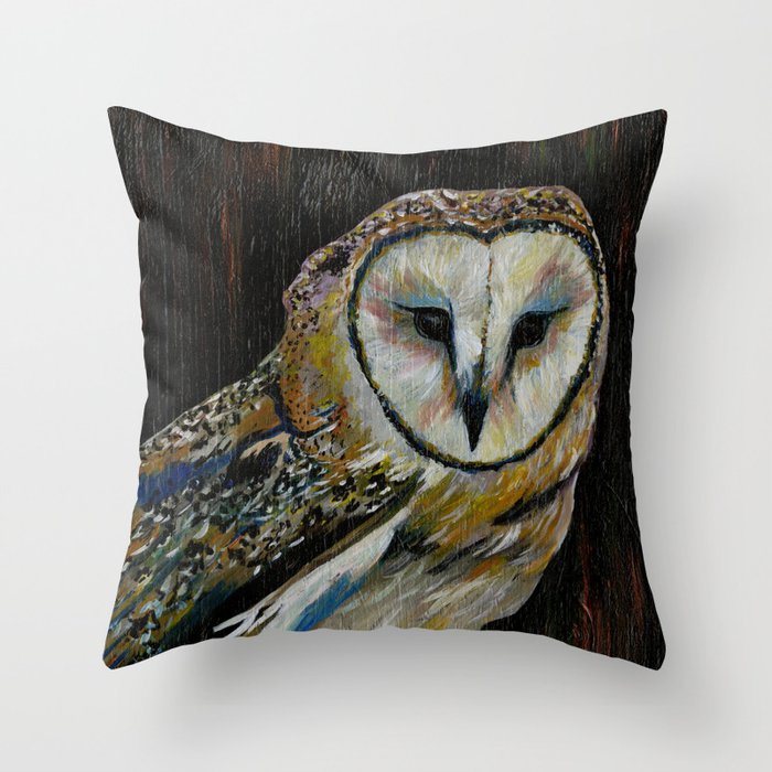Barn Owl Throw Pillow