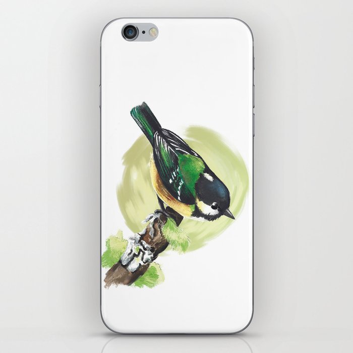 a little great tit iPhone Skin