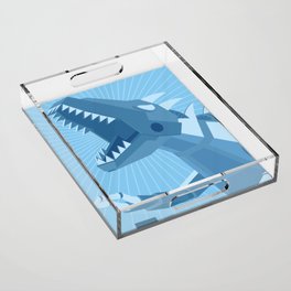 Blue Robot Dinosaur Acrylic Tray