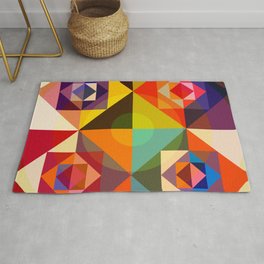 Abstract Multicolor Graphic Design Art - Cambion Rug