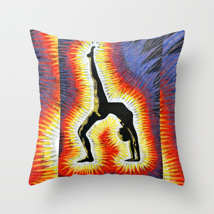 Yoga Backbend Throw Pillow