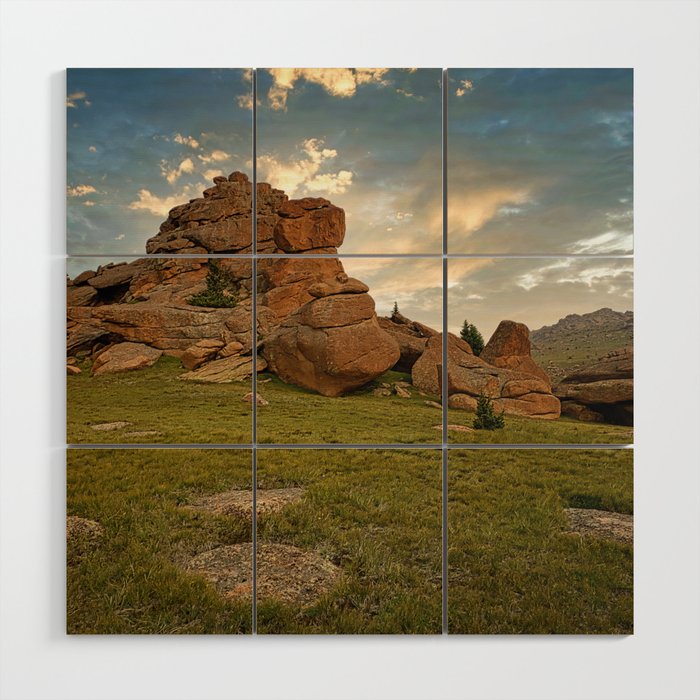 Amazing Rock Formations of the Tarryall Mountains  Wood Wall Art