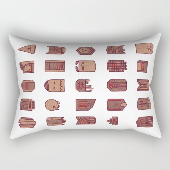 Masks and stuff, but without the stuff Rectangular Pillow