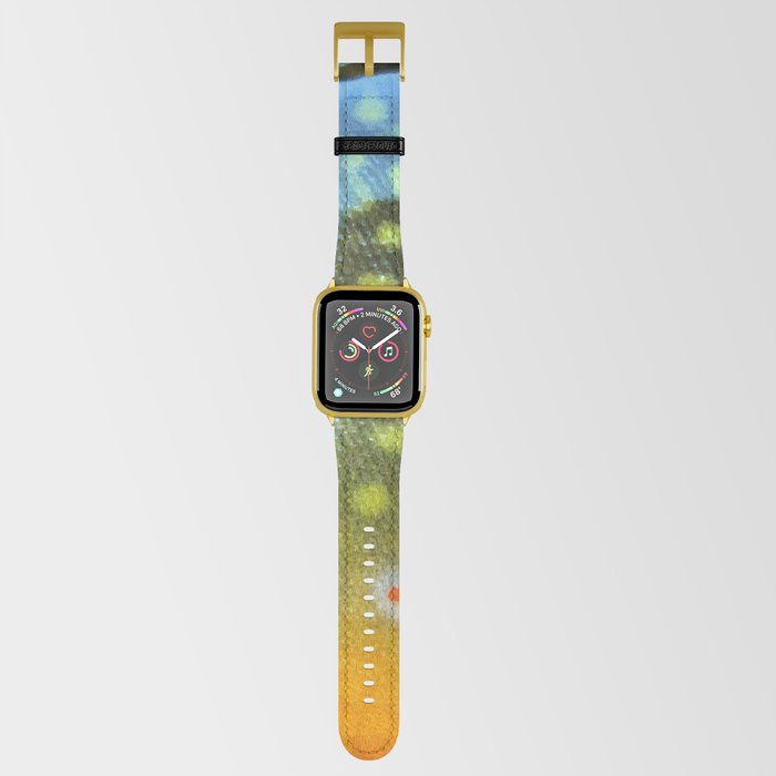 Apple Watch Band | Brook Trout Skin Fly Fishing by Letourneau41 - 38mm/40mm - Gold - Society6