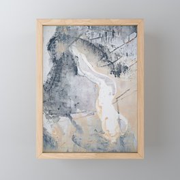 As Restless as the Sea: a minimal abstract painting by Alyssa Hamilton Art Framed Mini Art Print