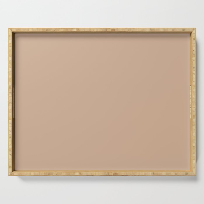 Hazelnut Brown Color Serving Tray By Nicnak85 Society6